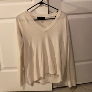 White cozy sweater!